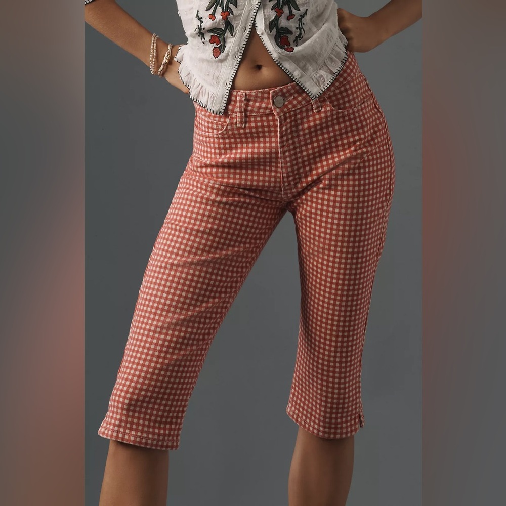 NWT Damson Madder Gingham Capri Jeans UK 6 / US 2 - Picture 7 of 15